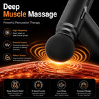 Mini Massage Gun Deep Tissue Muscle Massager Percussion Fascia Gun LED Display 6 Speed Fitness Recovery Device