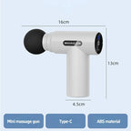 Mini Massage Gun Deep Tissue Muscle Massager Percussion Fascia Gun LED Display 6 Speed Fitness Recovery Device