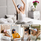 Silk Sleep Mask - 100% Blackout, Zero Eye Pressure, Blindfold with Breathable & Skin-Friendly, Super Soft Travel Sleep Eye Cover
