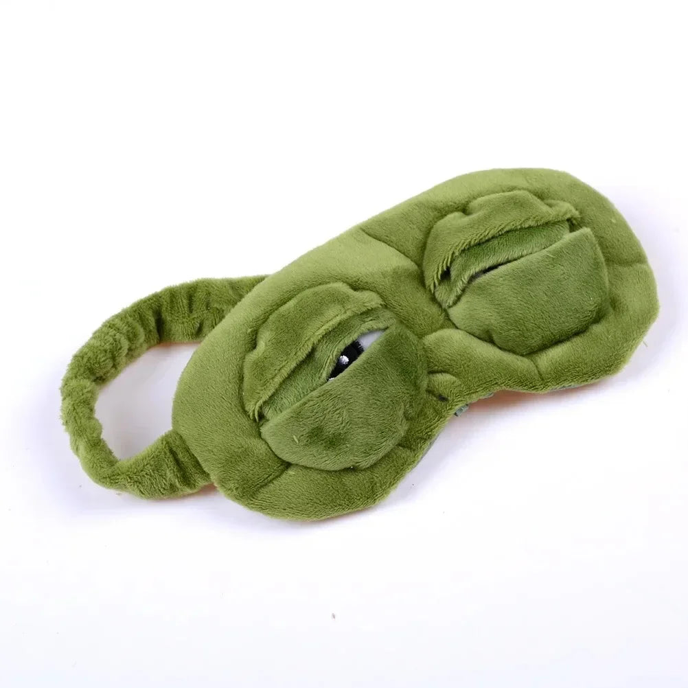 Cute Frog Sleep Eye Mask Eye Protector Lunch Break Shading Funny Sleep Eye Mask Soft & Comfortable Eye Mask Travel Essentials