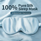 Silk Sleep Mask - 100% Blackout, Zero Eye Pressure, Blindfold with Breathable & Skin-Friendly, Super Soft Travel Sleep Eye Cover