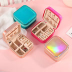 Jewelry Case Box Portable Small Travel Jewelry Organizer Necklace Earring Ring Storage Display Gift Box Travel Essentials