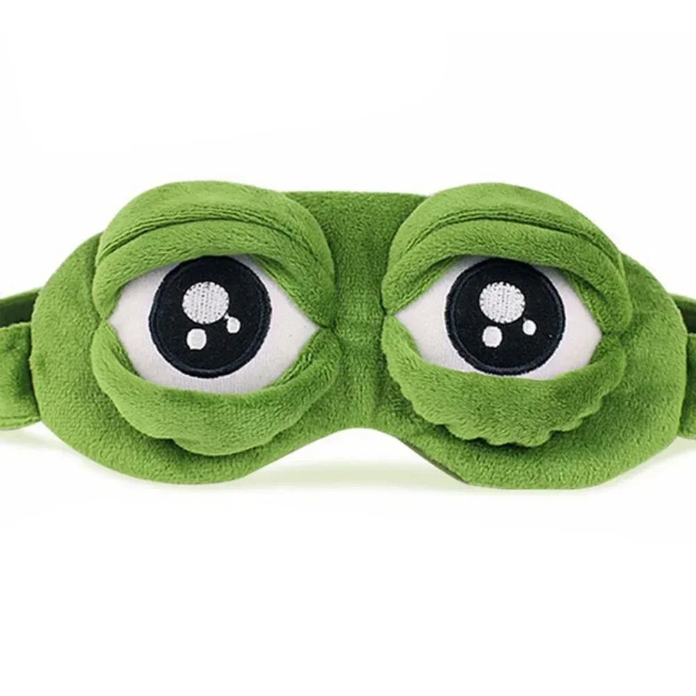 Cute Frog Sleep Eye Mask Eye Protector Lunch Break Shading Funny Sleep Eye Mask Soft & Comfortable Eye Mask Travel Essentials