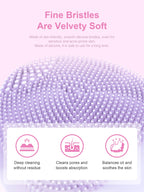 Facial Cleansing Brush Made with Ultra Hygienic Soft Silicone, Waterproof Sonic Vibrating Face Brush for Deep Cleansing, Gentle