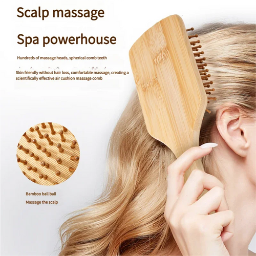 Bamboo Wide Tooth Detangling Hair Brush
