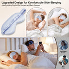 Silk Sleep Mask - 100% Blackout, Zero Eye Pressure, Blindfold with Breathable & Skin-Friendly, Super Soft Travel Sleep Eye Cover
