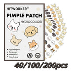 40/100/200 Pieces Hitworker Cartoon Dog Pimple Patches - Ultra-Thin, Breathable, Colorless & Odorless