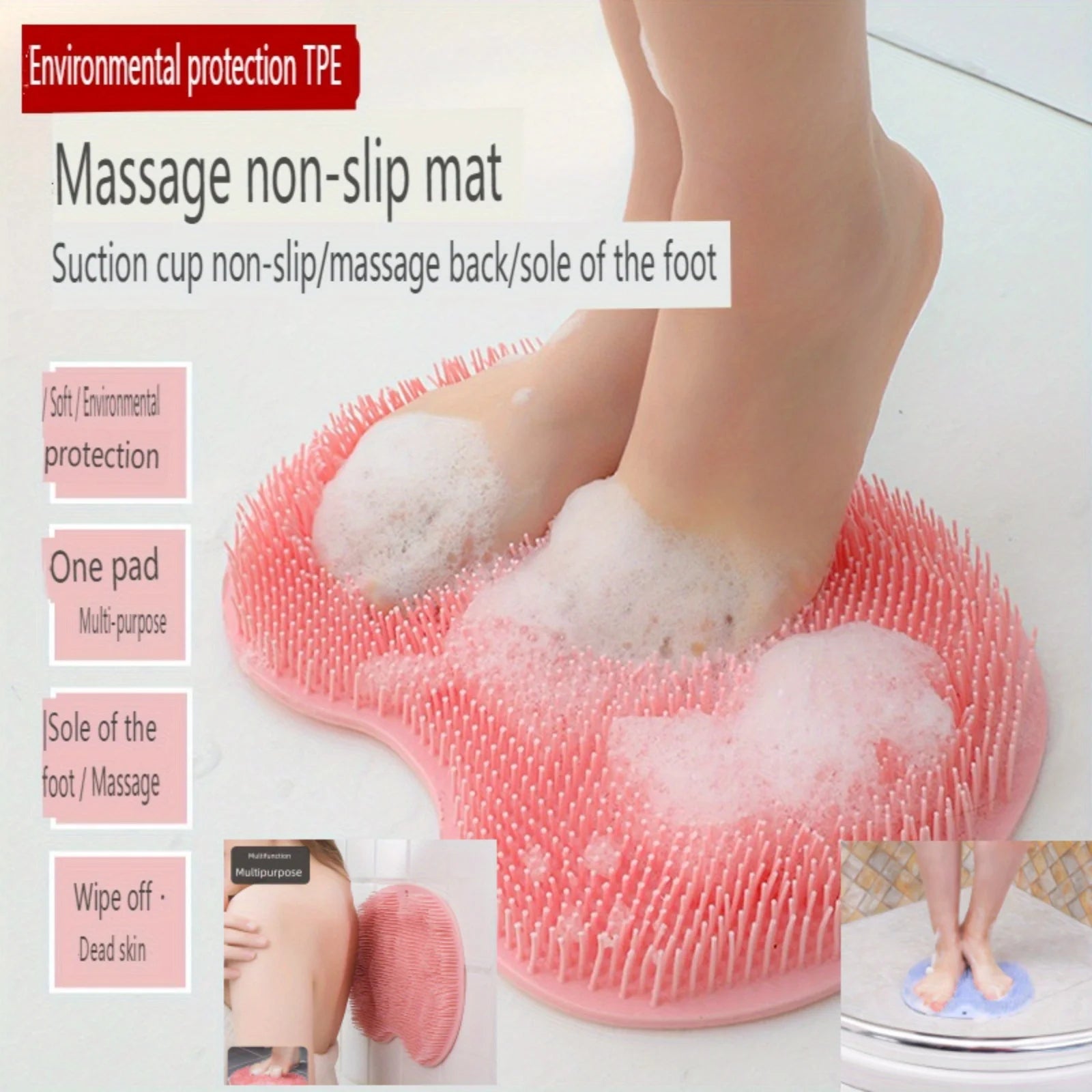 Silicone Exfoliating Foot Scrubber Mat
