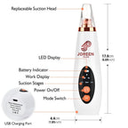Blackhead Remover Pore Vacuum - JOREEN PLUS (Update)Electric Blackhead Remover Tool Acne Extractor Facial Cleansing Tool Kit,Sui