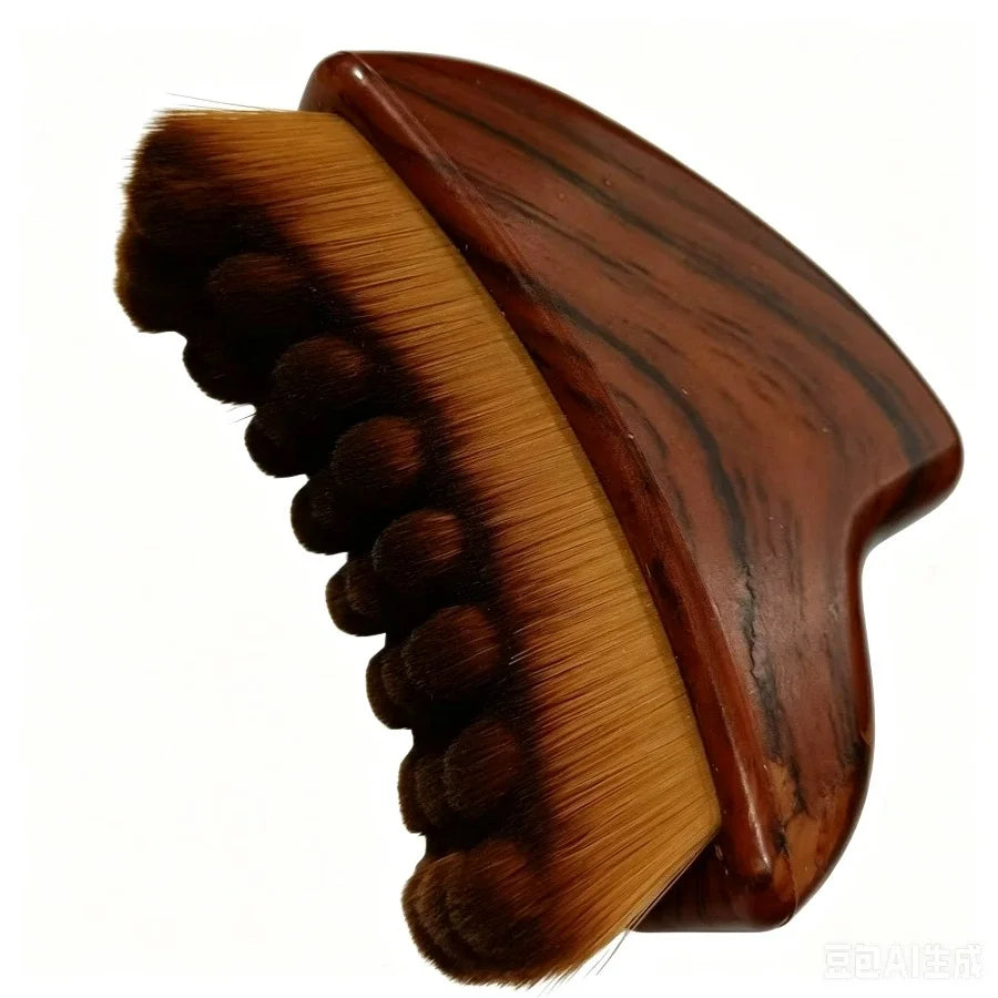 Facial Massage Brush for Face & Jawline, Ergonomic Dry Brush Designed for Precise Contour Fit, Manual Skin Massager Tool